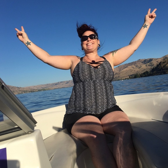 Tankini interchangeable straps, lattice cleavage. - Picture 2 of 10